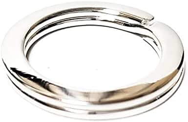 Amazon.co.jp: [VASEERA] シルバー925（純銀製） 30mm キーリング 平型